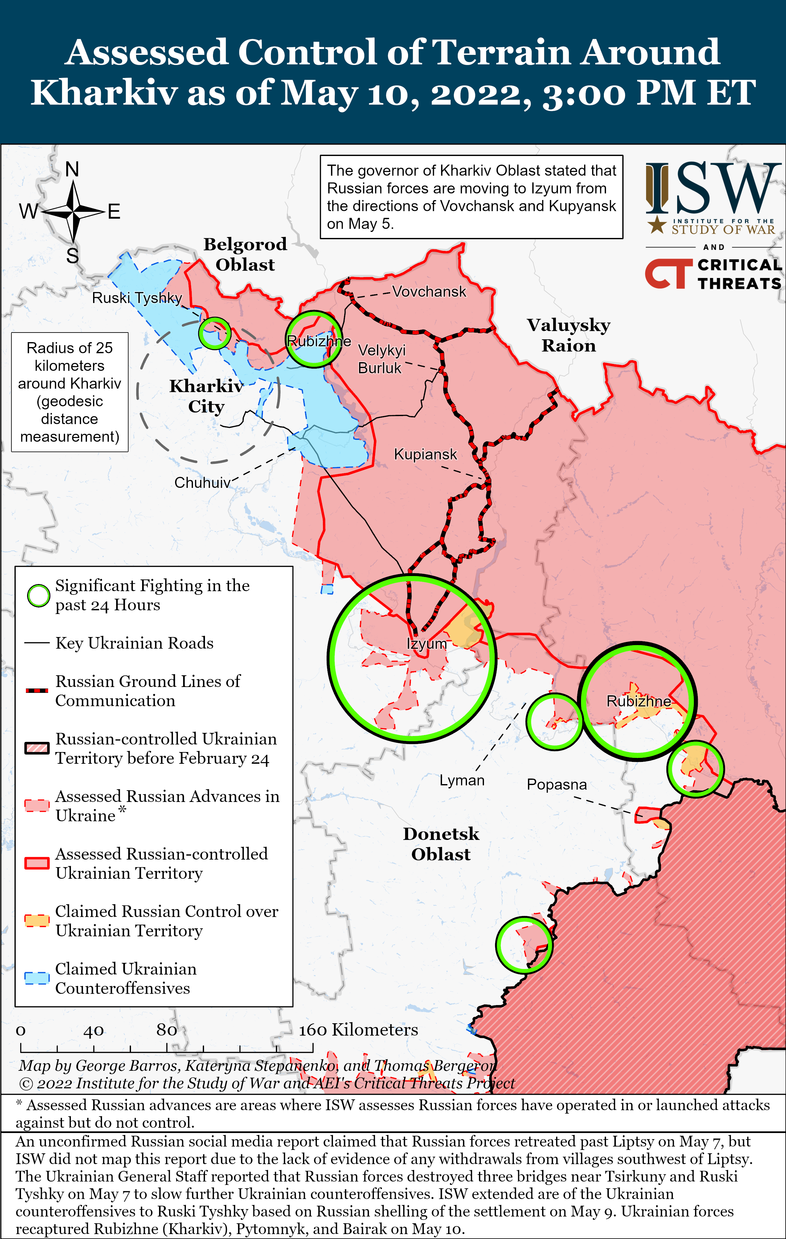 Wie ist der aktuelle Stand (10.05.22) der russischen Truppen in der Ukraine?